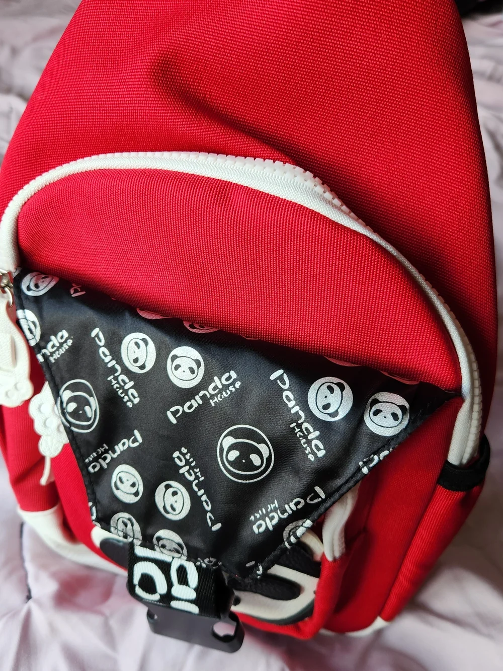 RARE Panda House Red Crossbody Sling Bag